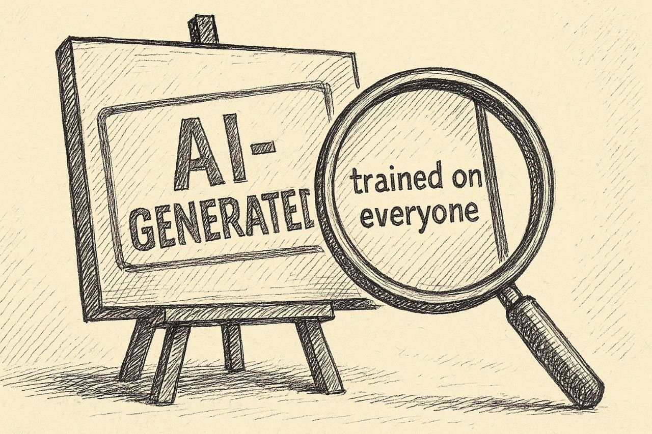 Scrooge AI: loud watermarks, quiet credits, full tills